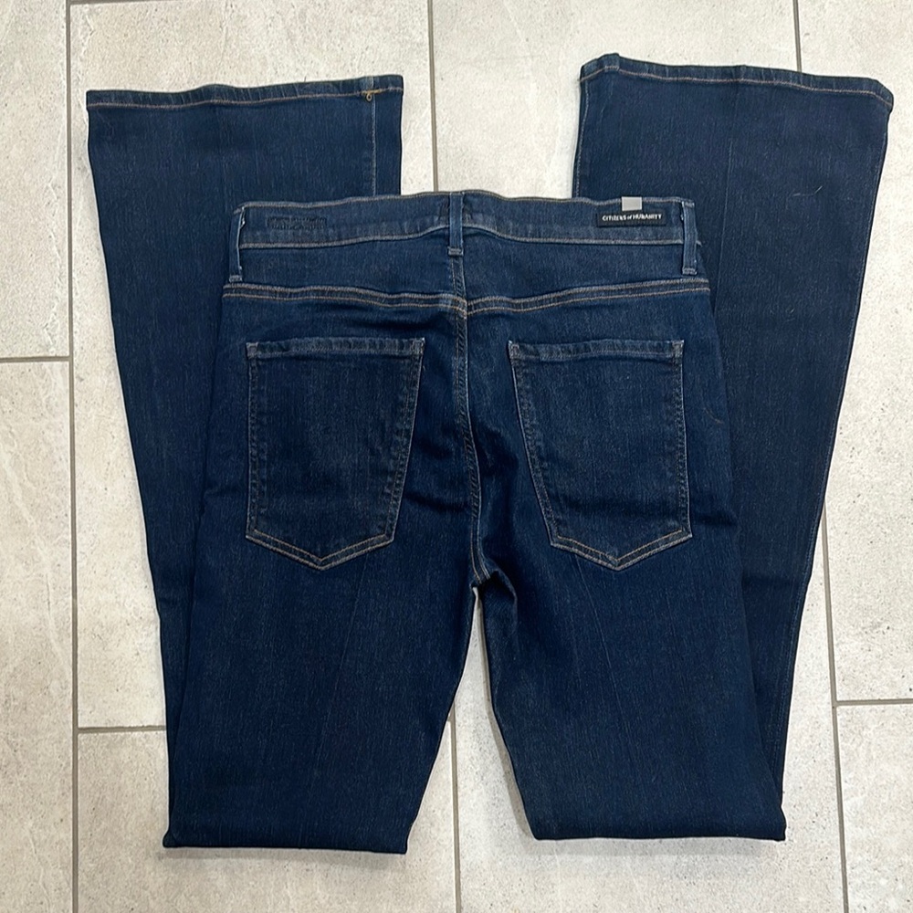 Citizens Of Humanity Blue Flare Wide Leg Jeans